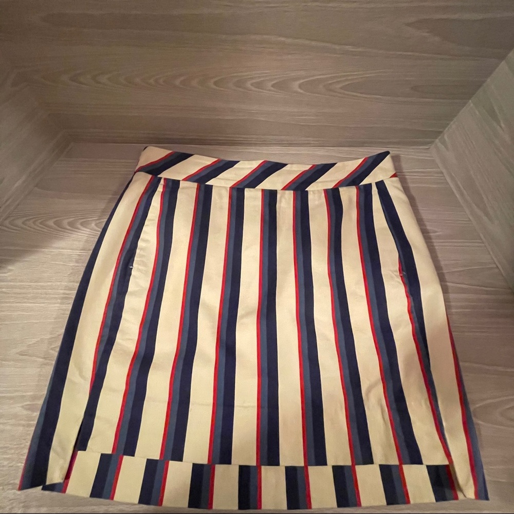 Brooks Brothers 6 red,white,blue stripe miniskirt